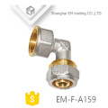 EM-F-A159 Vernickelt Weibliches Messing Kompression Elbiw Rohrverschraubung für PVC-Rohr